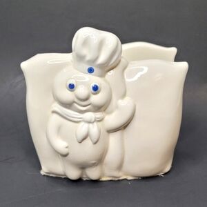 Pillsbury Doughboy Napkin Holder Ceramic Poppin Fresh Vintage 1988
